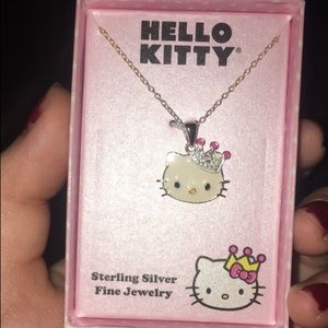Sterling silver Hello Kitty princess necklace
